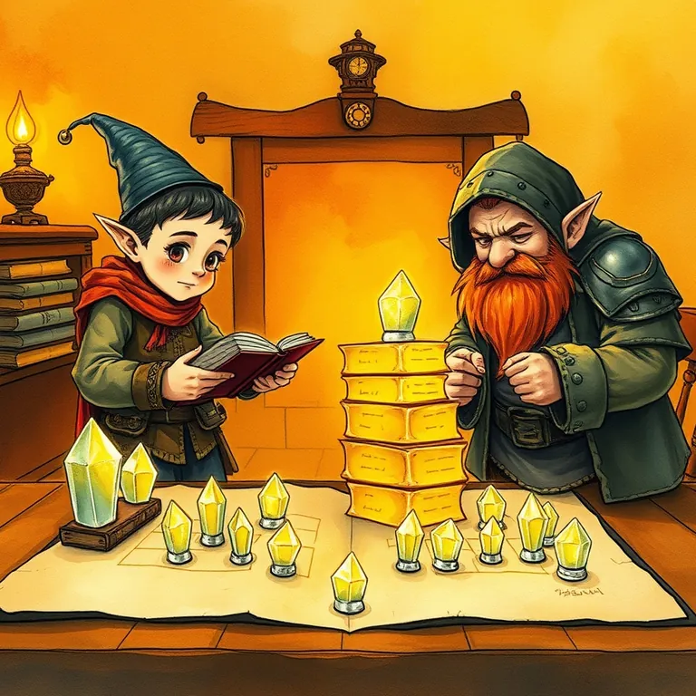 Fantasy tabletop RPG style illustration representing Airtable vs. ClickUp Brain (AI Add-On)