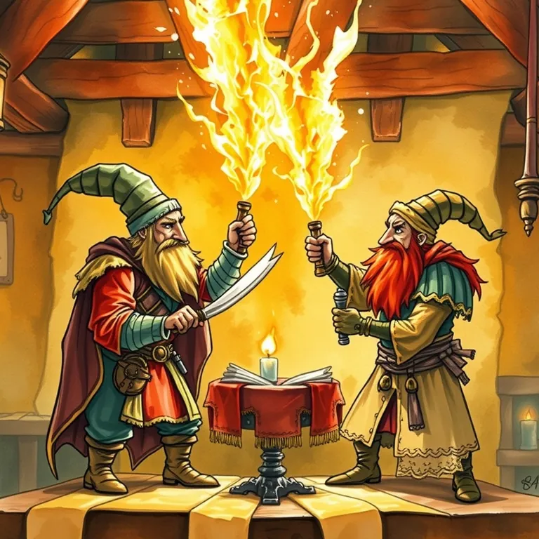 Fantasy tabletop RPG style illustration representing Copy.ai vs. Jasper AI
