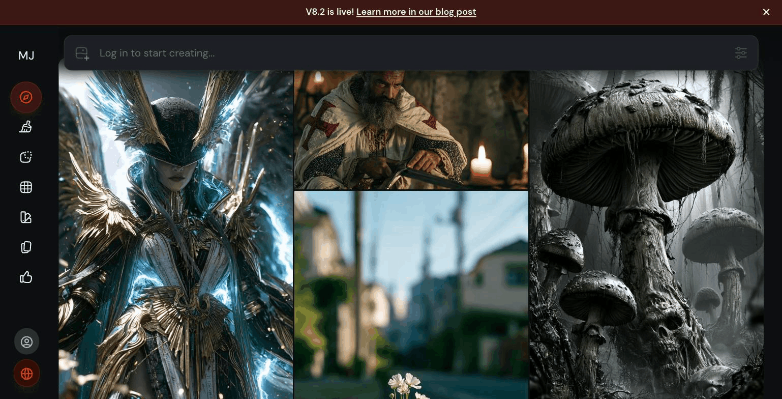 A sample image from Midjourney's public showcase gallery, from midjourney.com/showcase
