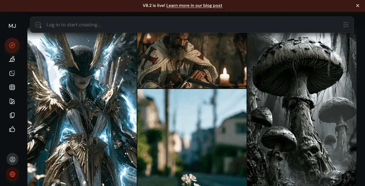 A sample image from Midjourney's public showcase gallery, from midjourney.com/showcase