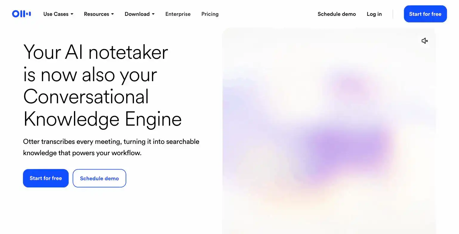 Otter's Ask Otter Anything AI chat interface, from otter.ai