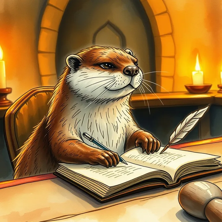 Fantasy tabletop RPG style illustration representing Otter.ai