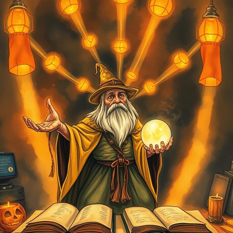 Fantasy tabletop RPG style illustration representing Perplexity Pro