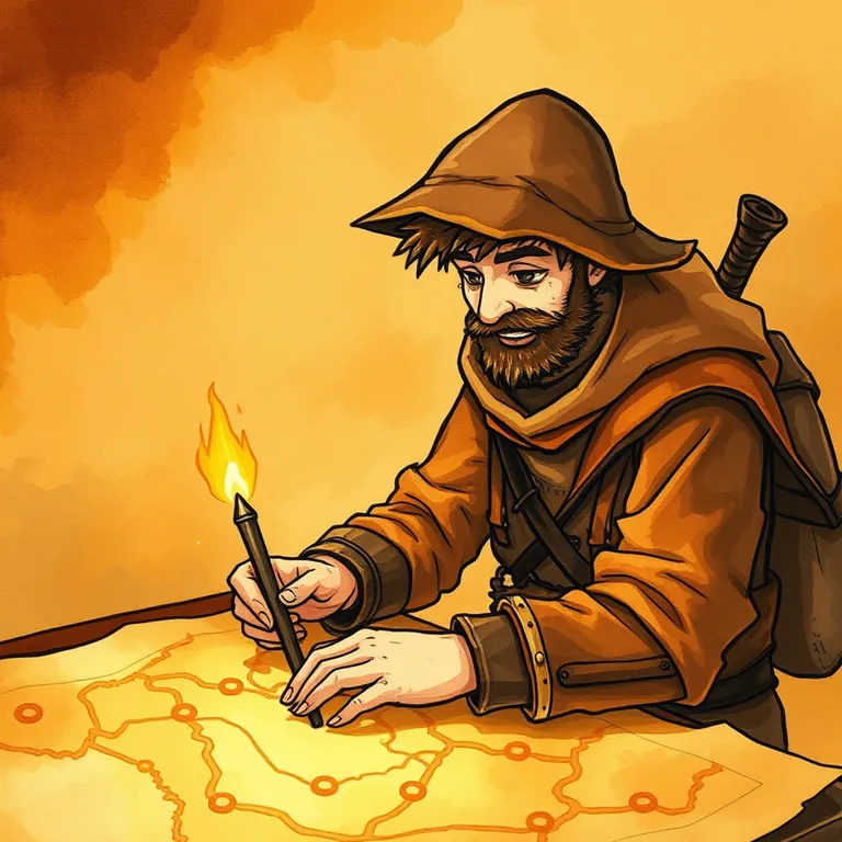 Fantasy tabletop RPG style illustration representing Semrush
