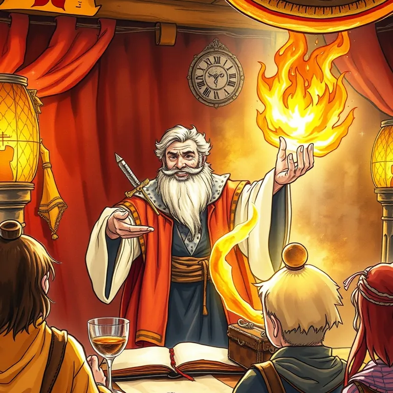 Fantasy tabletop RPG style illustration representing Synthesia