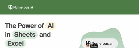 Numerous.ai pricing page preview