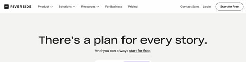 Riverside.fm pricing page preview