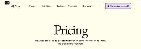 Wispr Flow pricing page preview